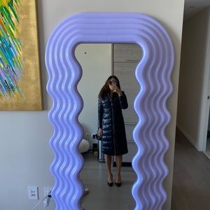 Navy puffer jacket- slim fit